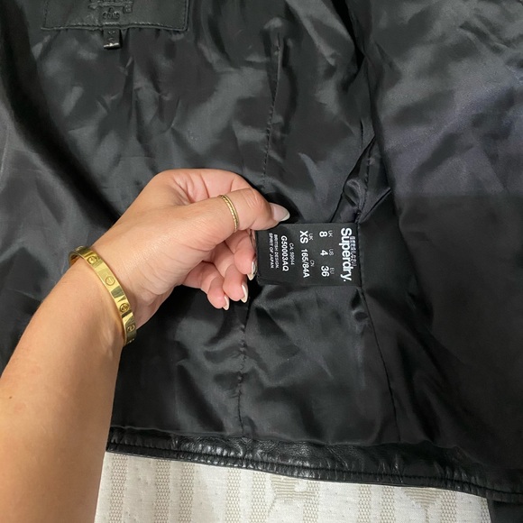 **SOLD** SUPERDRY LEATHER JACKET - Picture 8 of 13